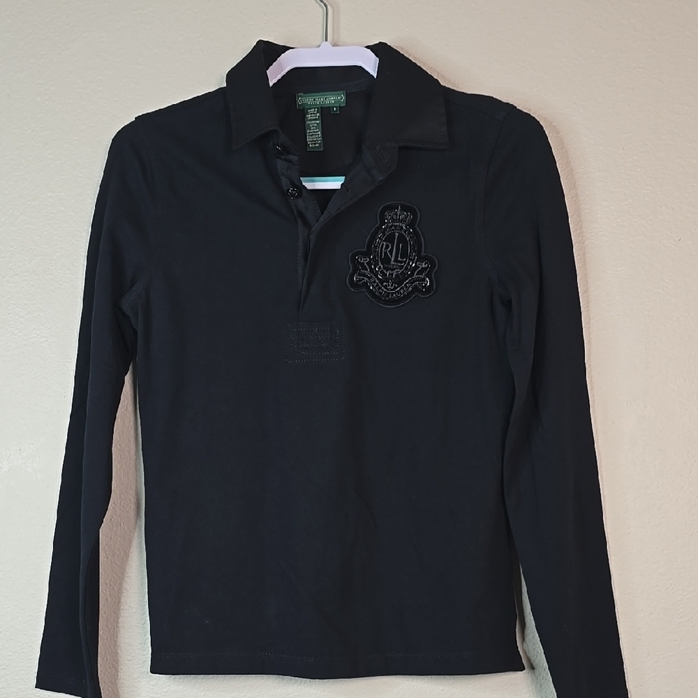 Ralph Lauren Black Long Sleeve Polo Shirt